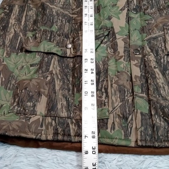 Vintage Duck Bay Mens Jacket Camouflage Camo Hunting Padded Pocket Waterproof XL - Picture 9 of 10